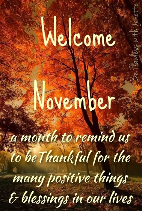 Welcome November .